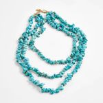 Colier in 3 straturi, cu pietre turquoise, Edith C8 fotografia produsului View 5 S