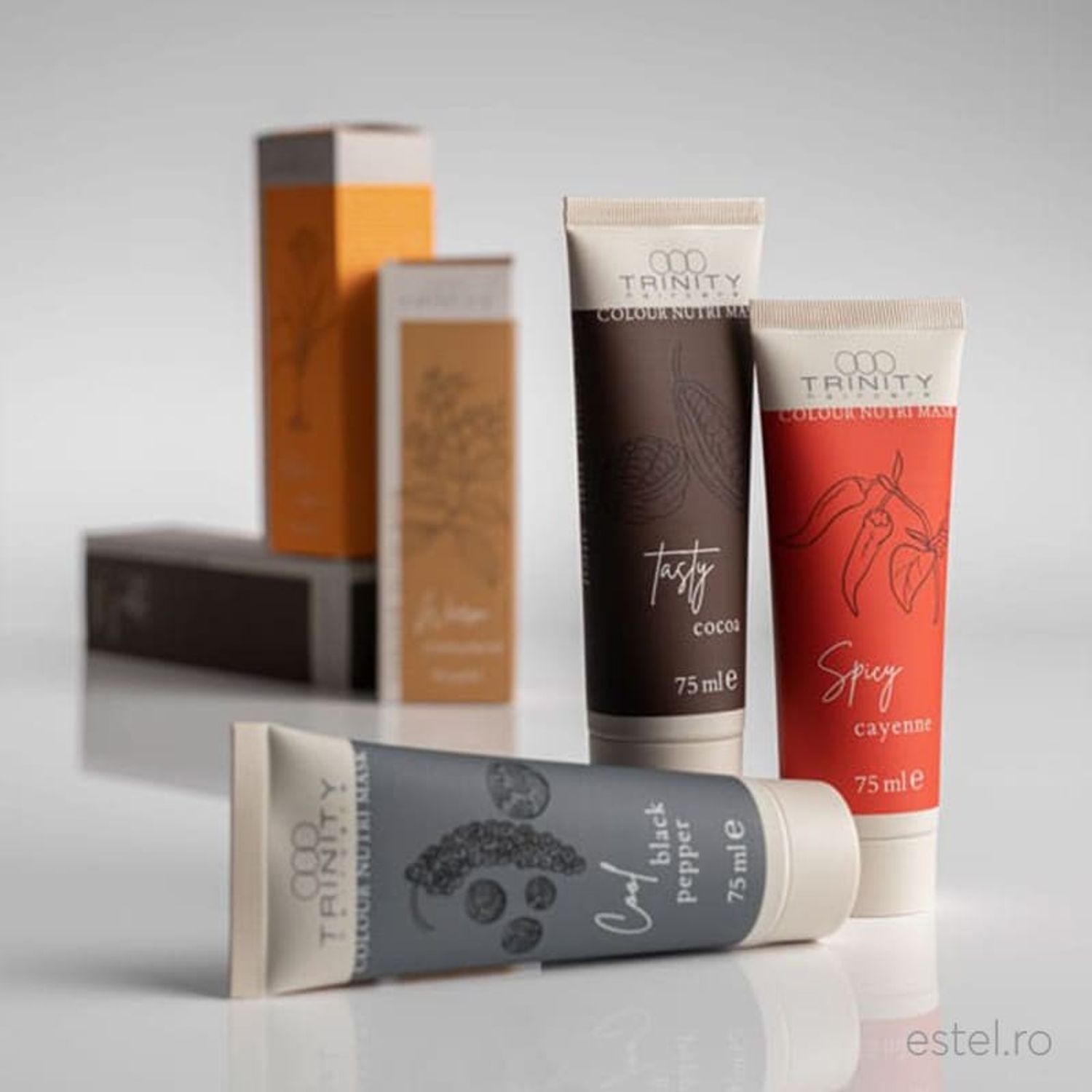 Masca nuantatoare pentru par Nutri Trinity Haircare, Cayenne, 75 ml fotografia produsului View 2 L