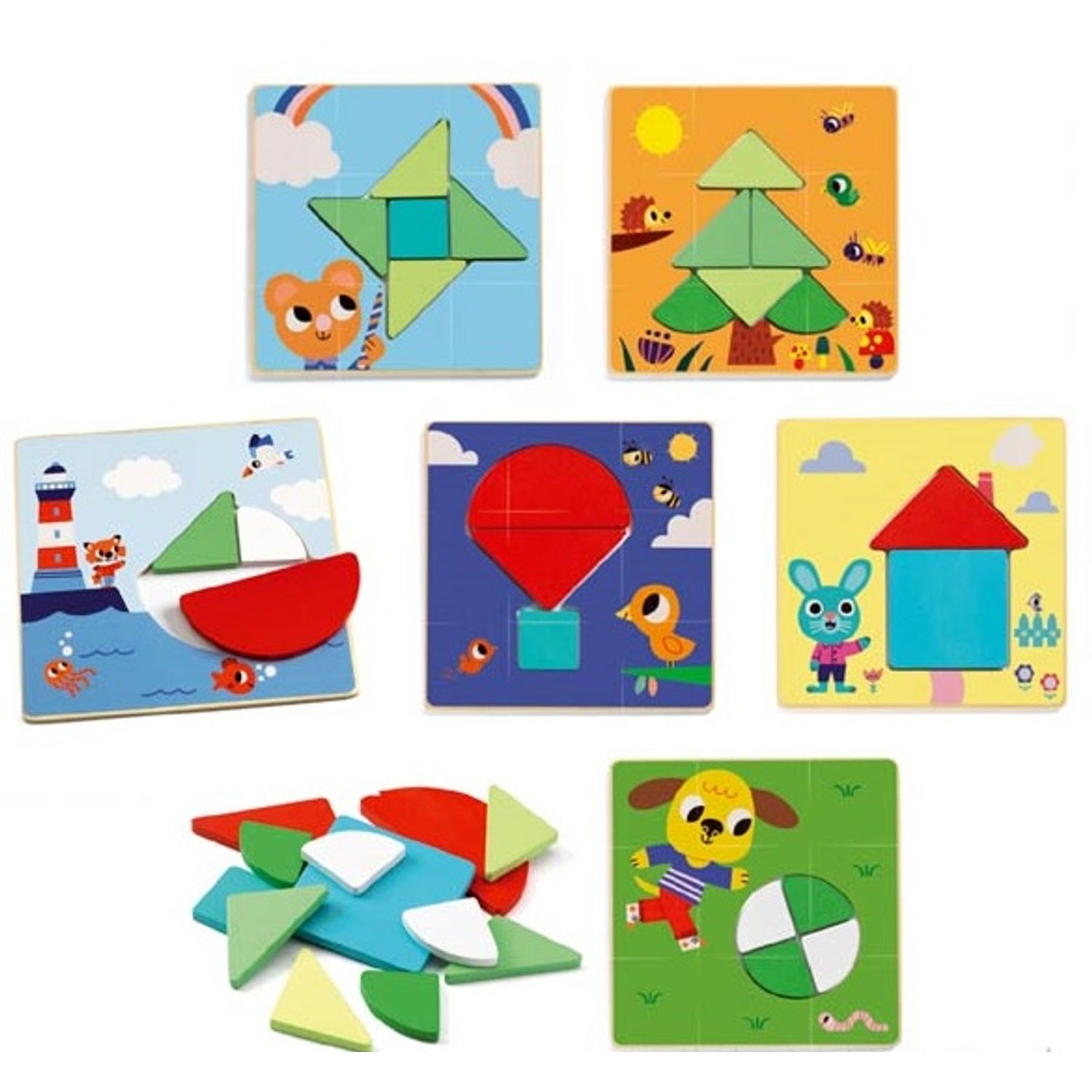 Tangramini joc educativ Djeco fotografia produsului View 3 L