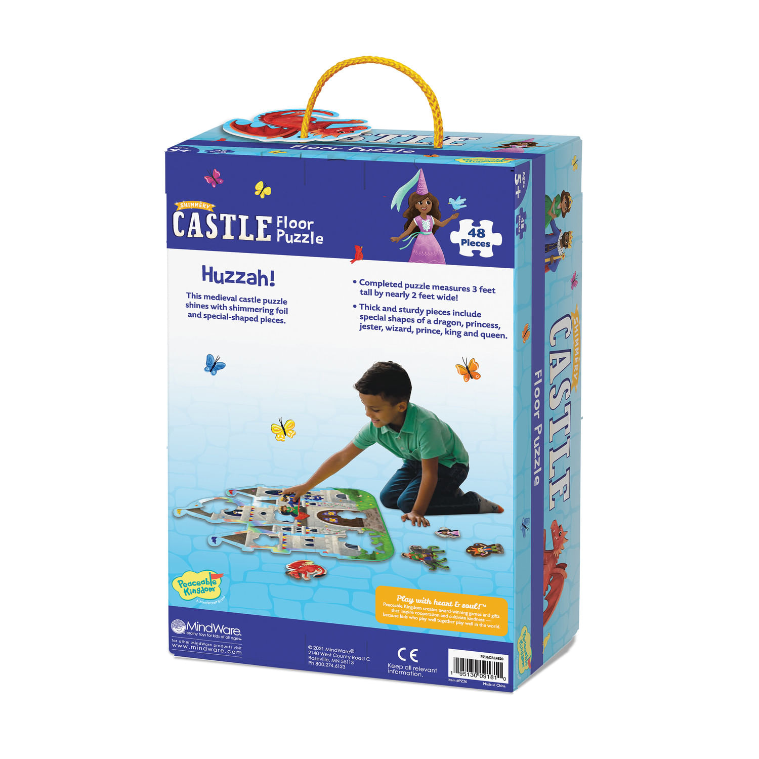Puzzle de podea in forma de castel cu personaje si dragoni Castle Floor Puzzle fotografia produsului View 3 L