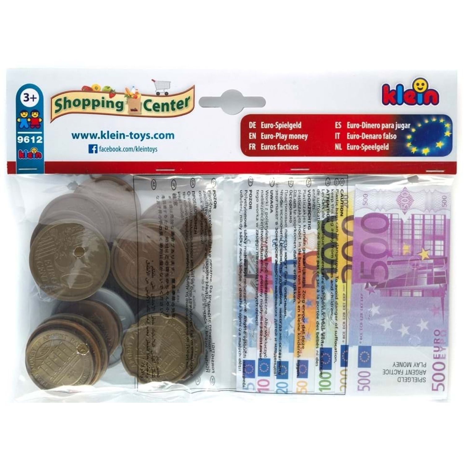 Set joc de rol - Bancnote, monede Euro si chitante fotografia produsului