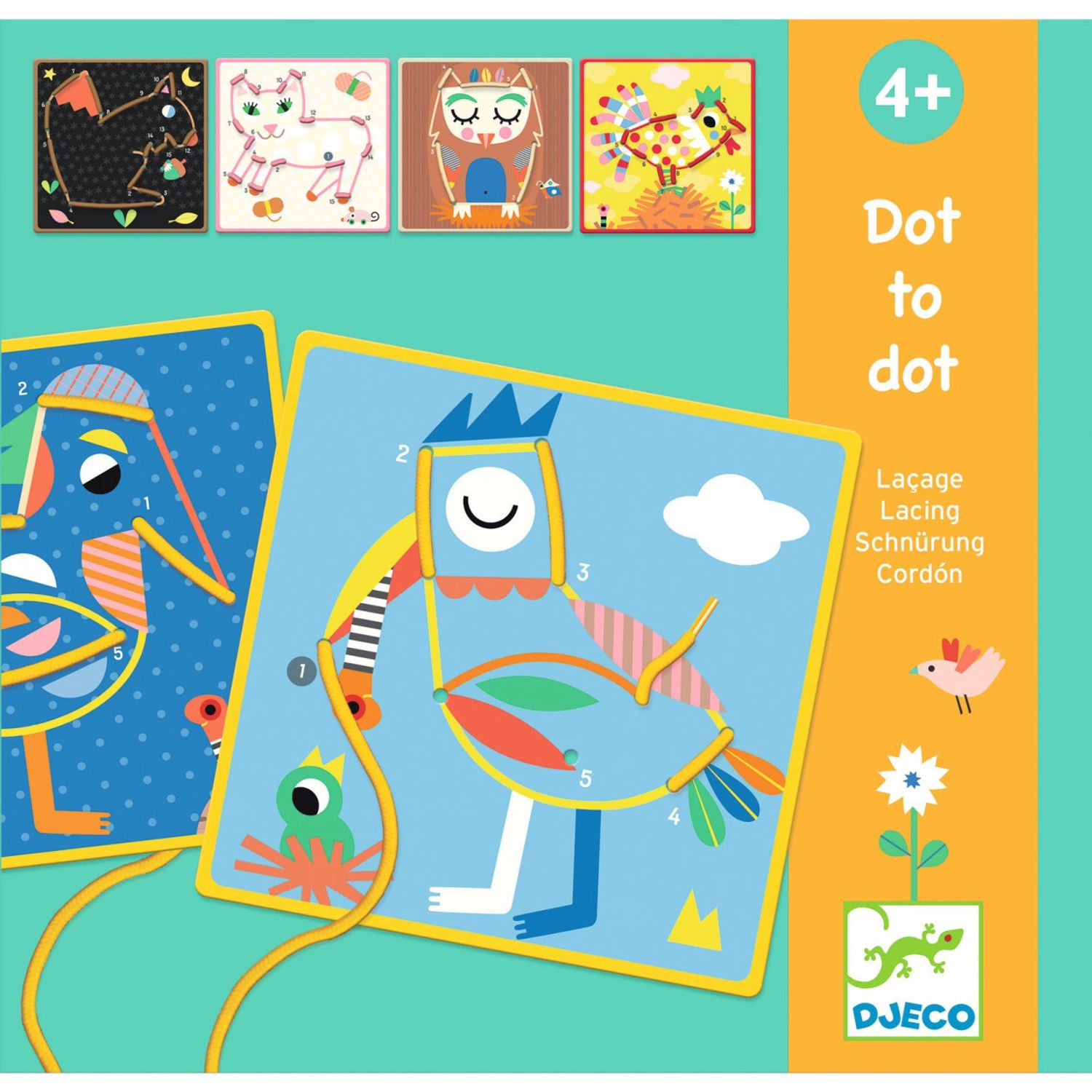 Joc educativ de cusut pas cu pas Djeco fotografia produsului