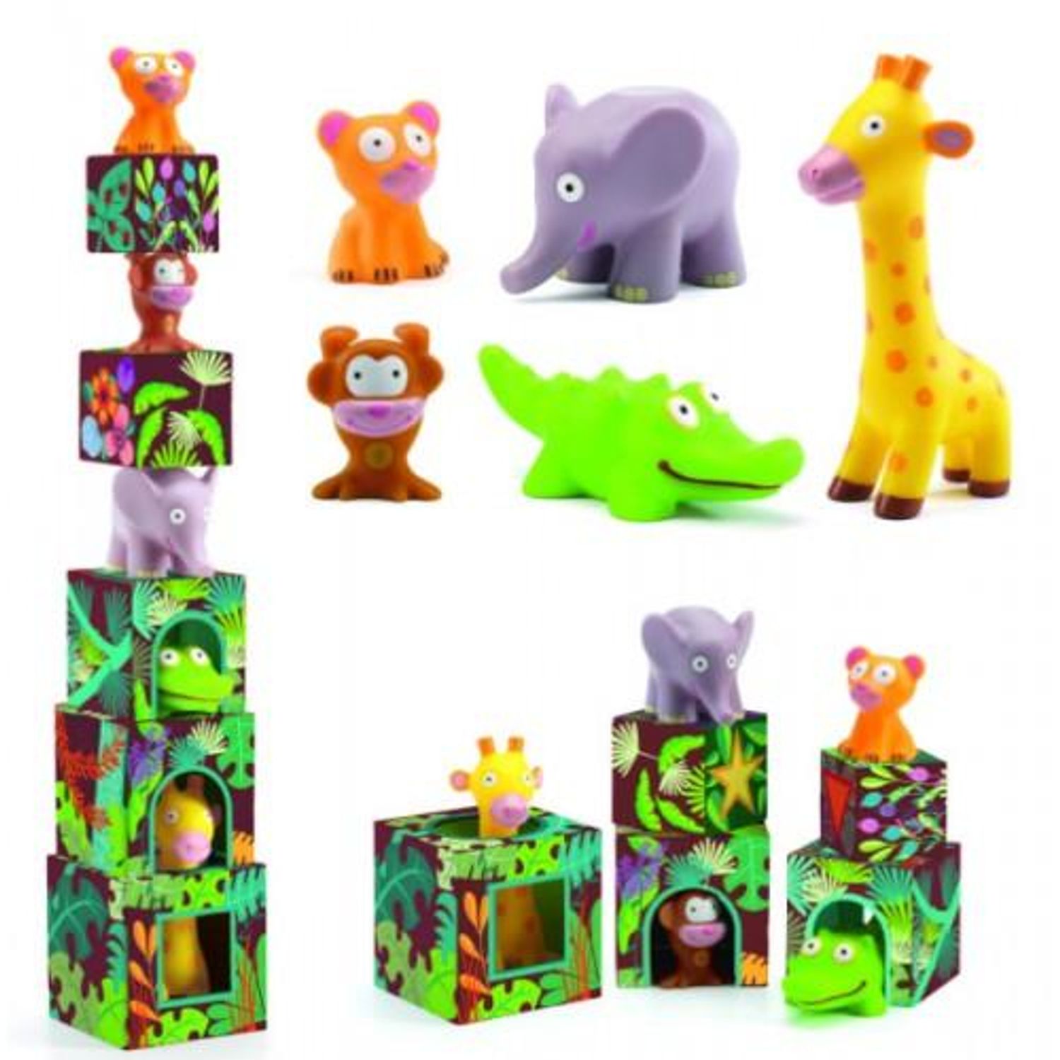 Maxi Topanijungle - Joc cu cuburi si figurine fotografia produsului