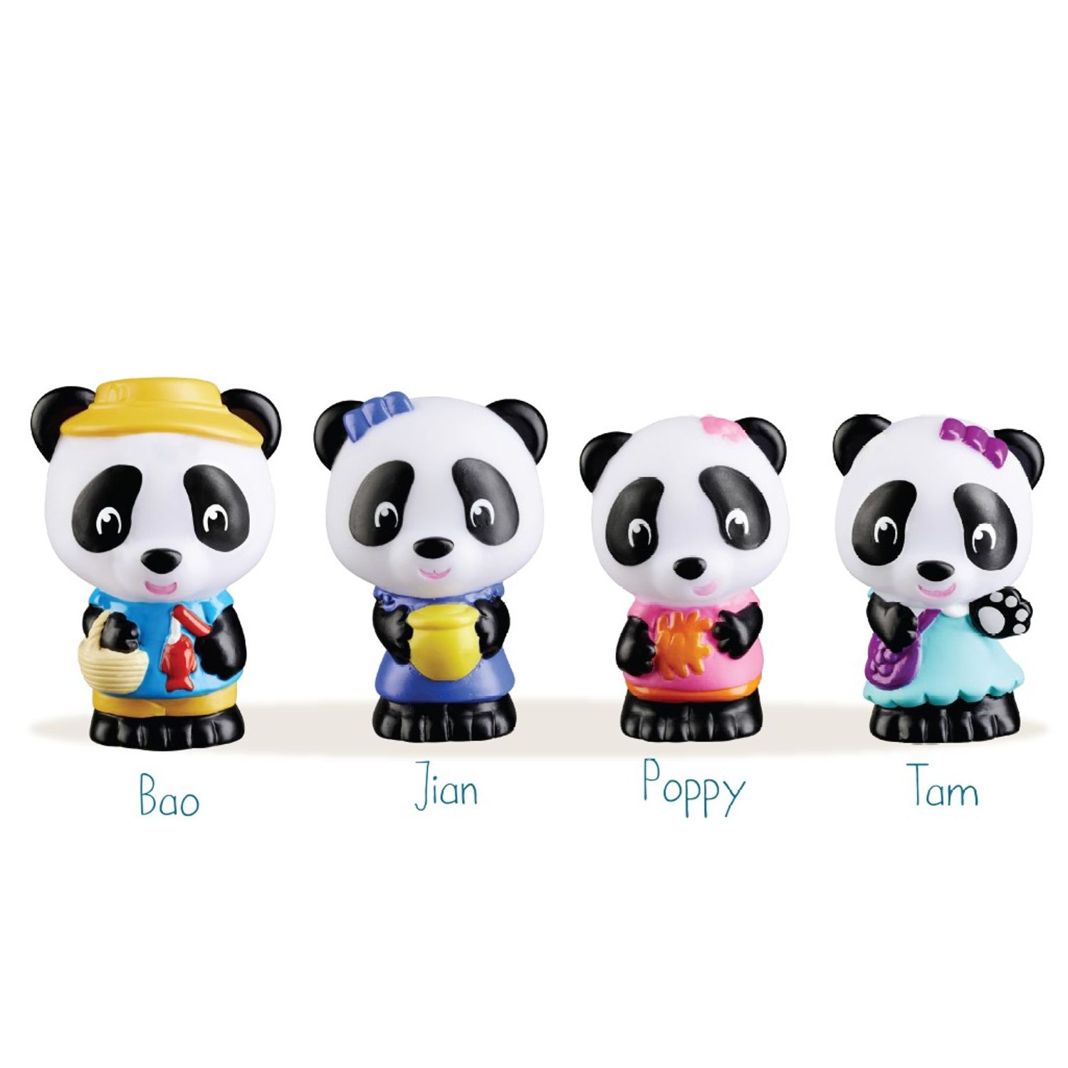 Familia de ursuleti Panda - Set figurine joc de rol fotografia produsului View 2 L