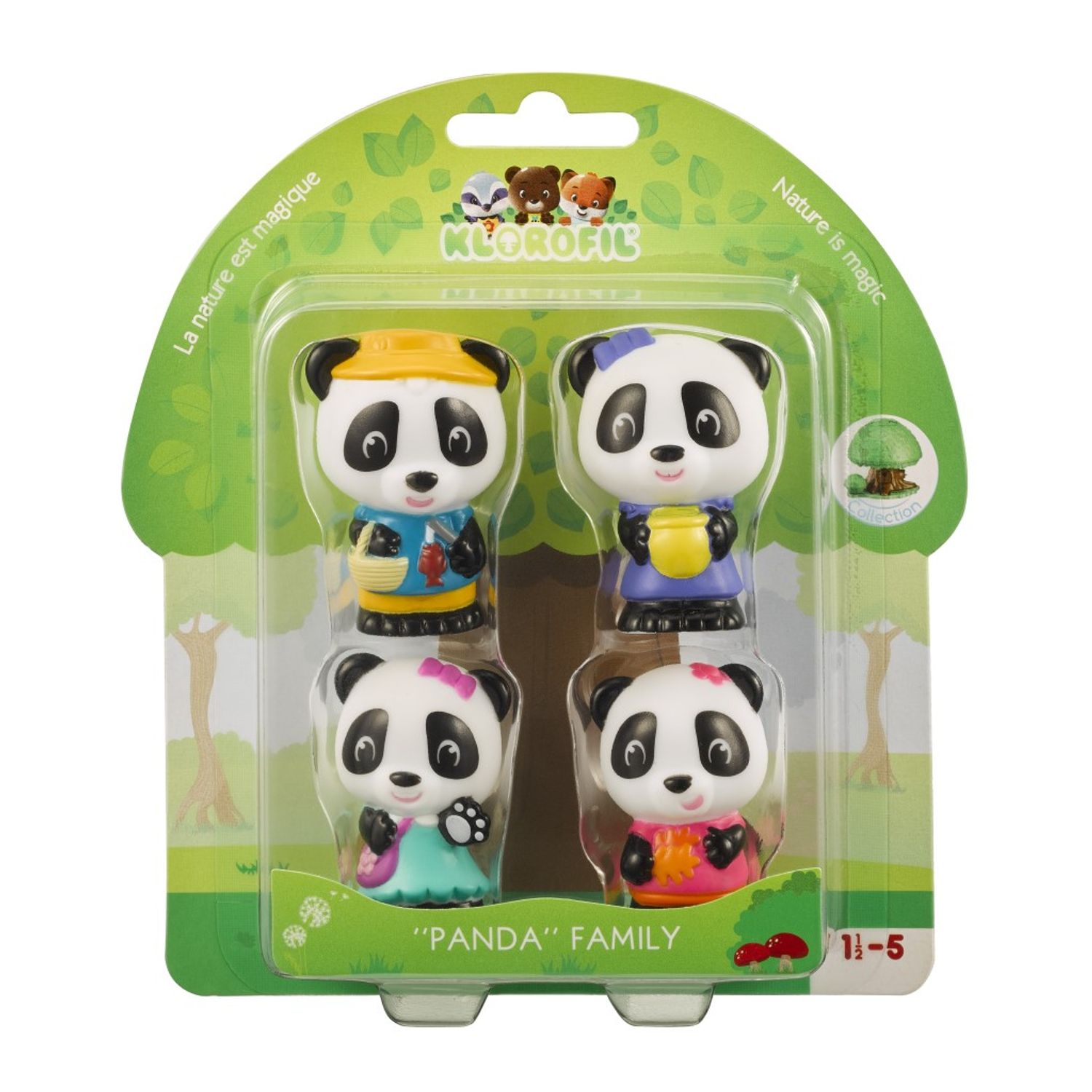 Familia de ursuleti Panda - Set figurine joc de rol fotografia produsului