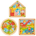 Set jucarii de dexteritate: gradina, ferma si santier de constructii fotografia produsului