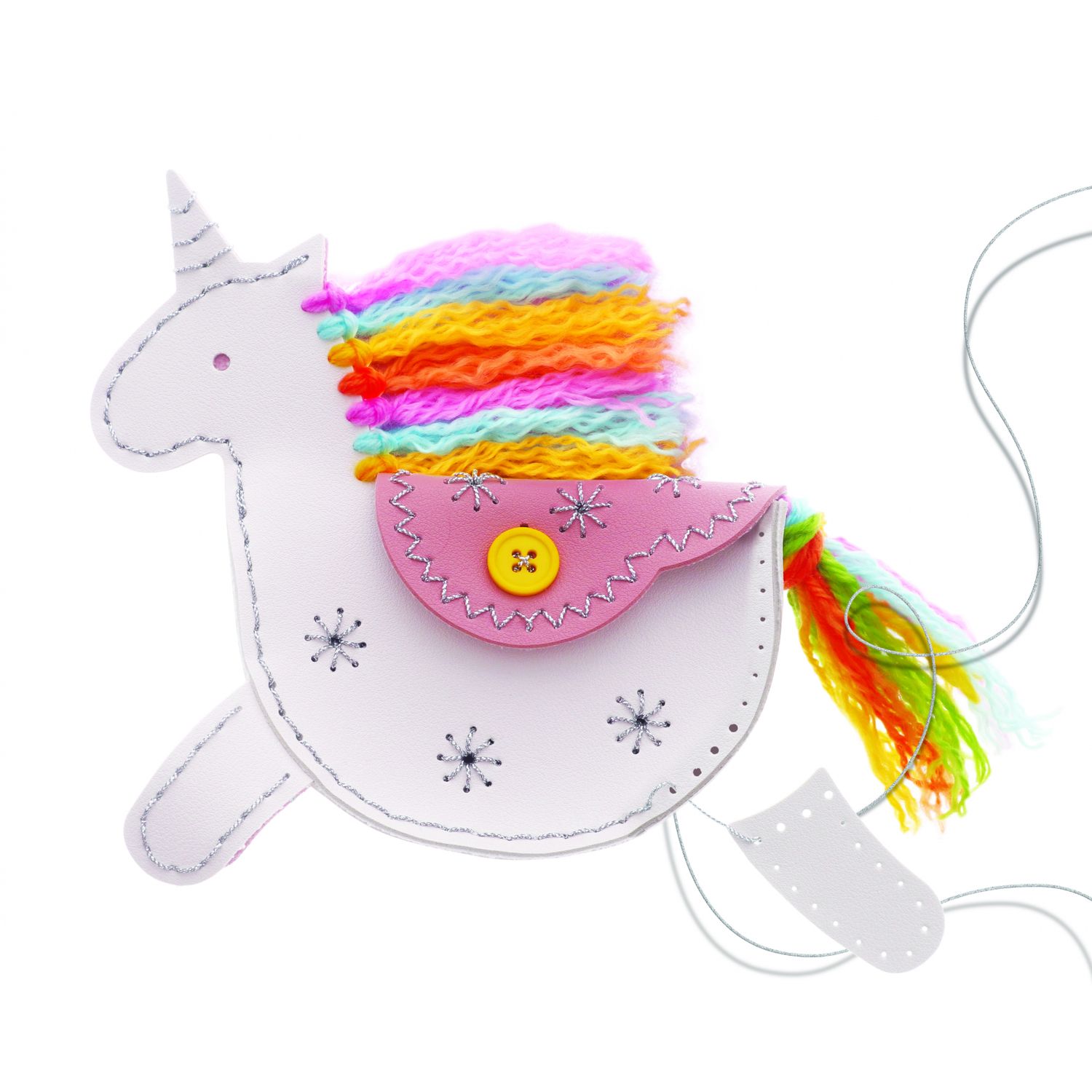 Set creativ DIY - Geanta din piele artificiala Unicorn fotografia produsului View 3 L