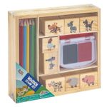 Set creativ - Stampile din lemn cu tusiera fotografia produsului