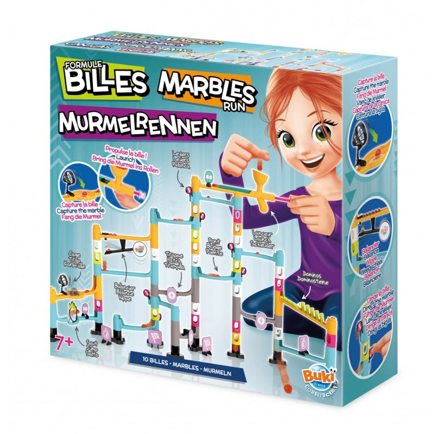 Joc traseu cu bile, 53 de piese, cursa marble run fotografia produsului