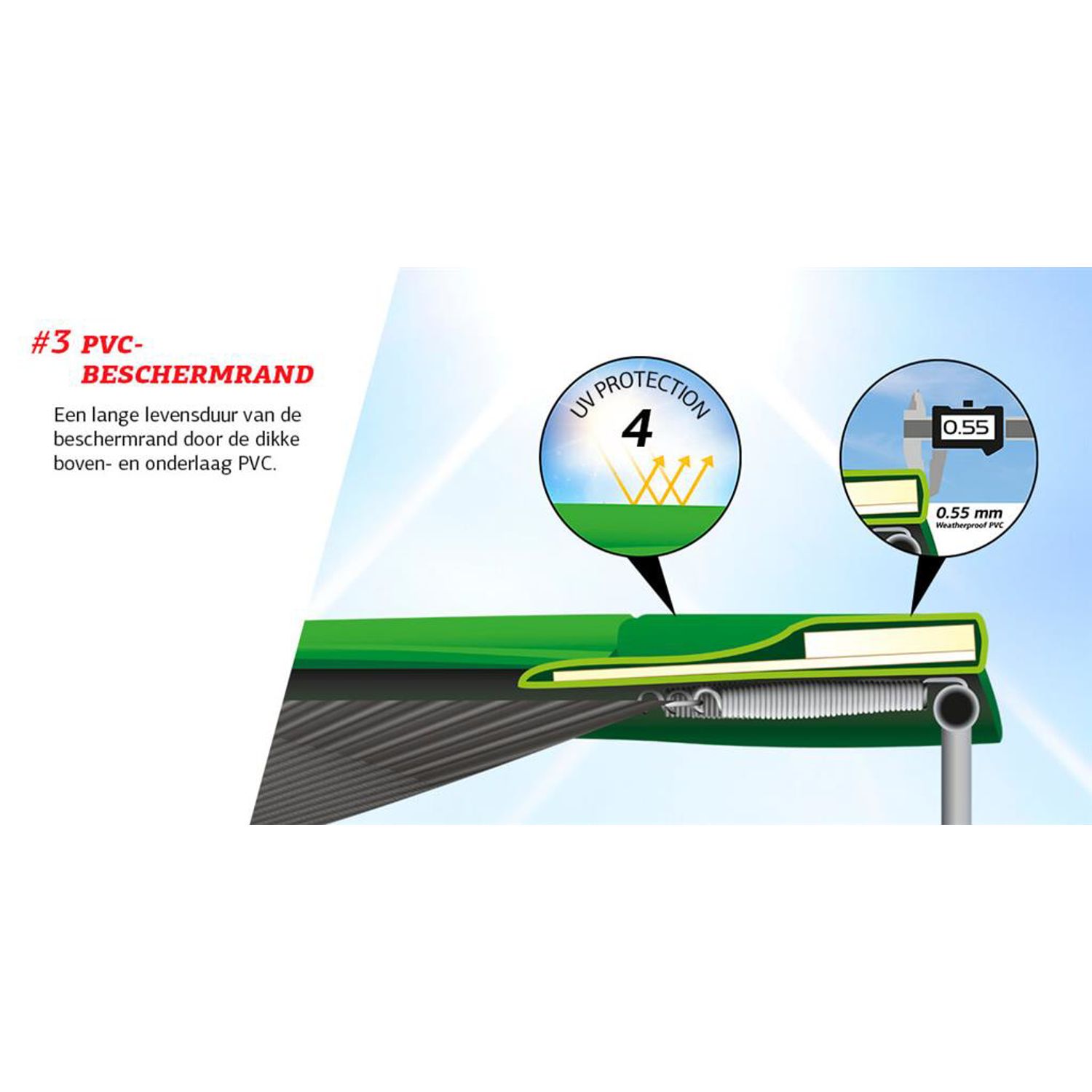 Trambulina Berg Grand Favorit Regular 520x345 Verde cu Plasa Comfort fotografia produsului View 4 L