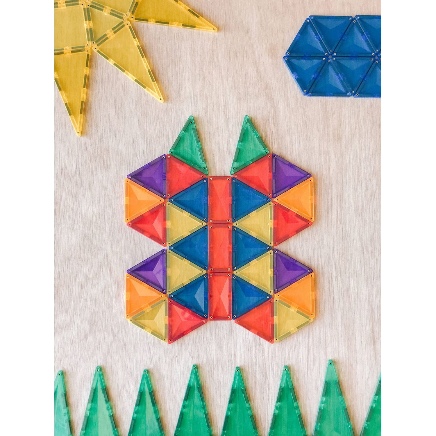 Magnetic Tiles Set constructie magnetic, 62 piese, set de baza fotografia produsului View 5 L