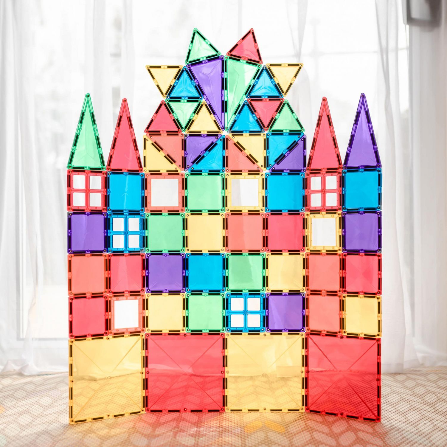 Magnetic Tiles Set constructie magnetic, 62 piese, set de baza fotografia produsului