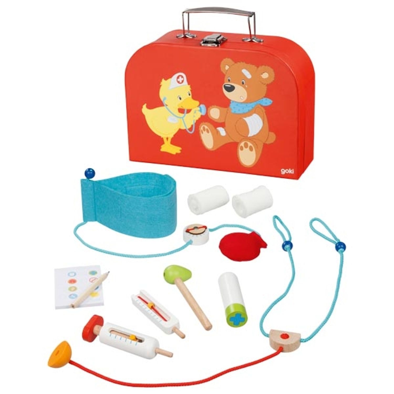 Trusa de doctor din lemn - Set 10 piese fotografia produsului