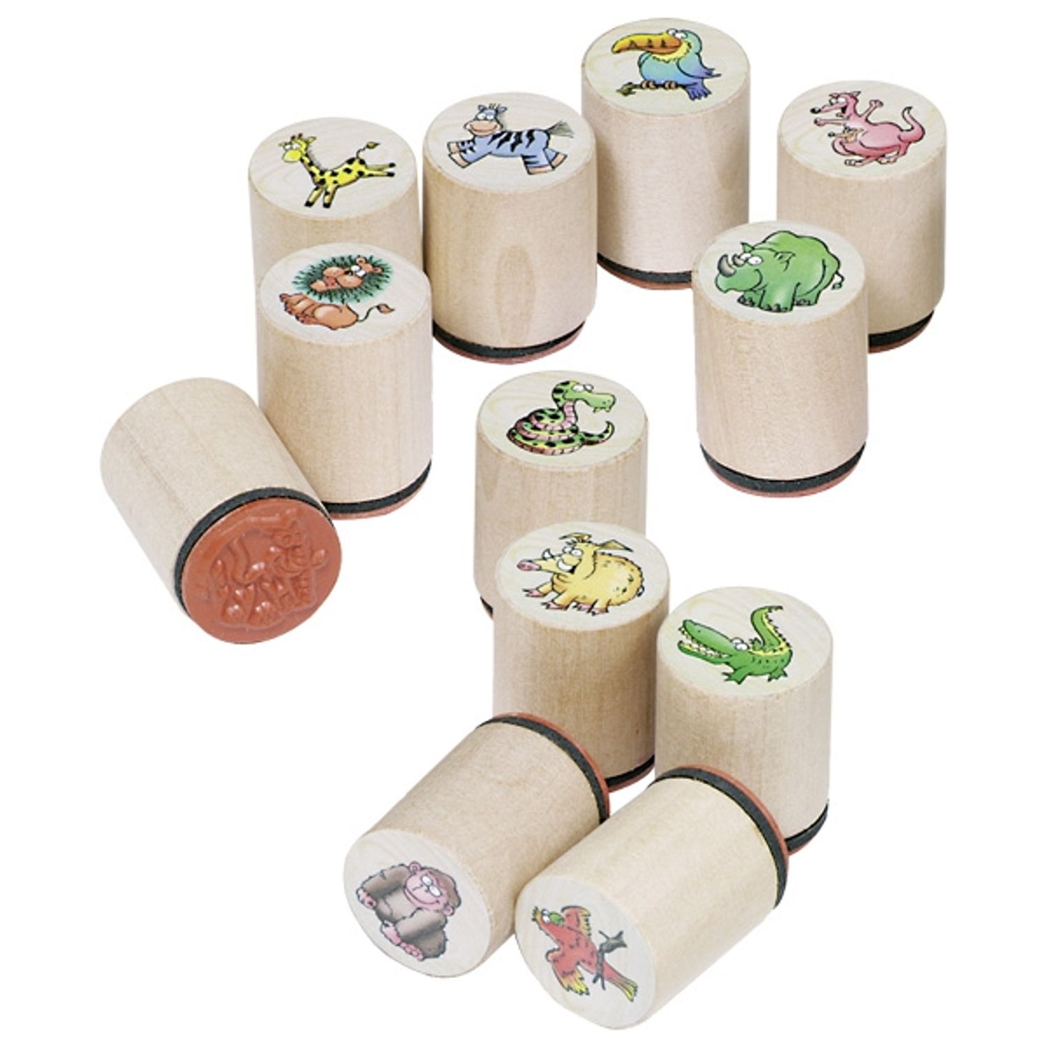 Stampila de lemn cu tematica animale salbatice - Model aleator fotografia produsului