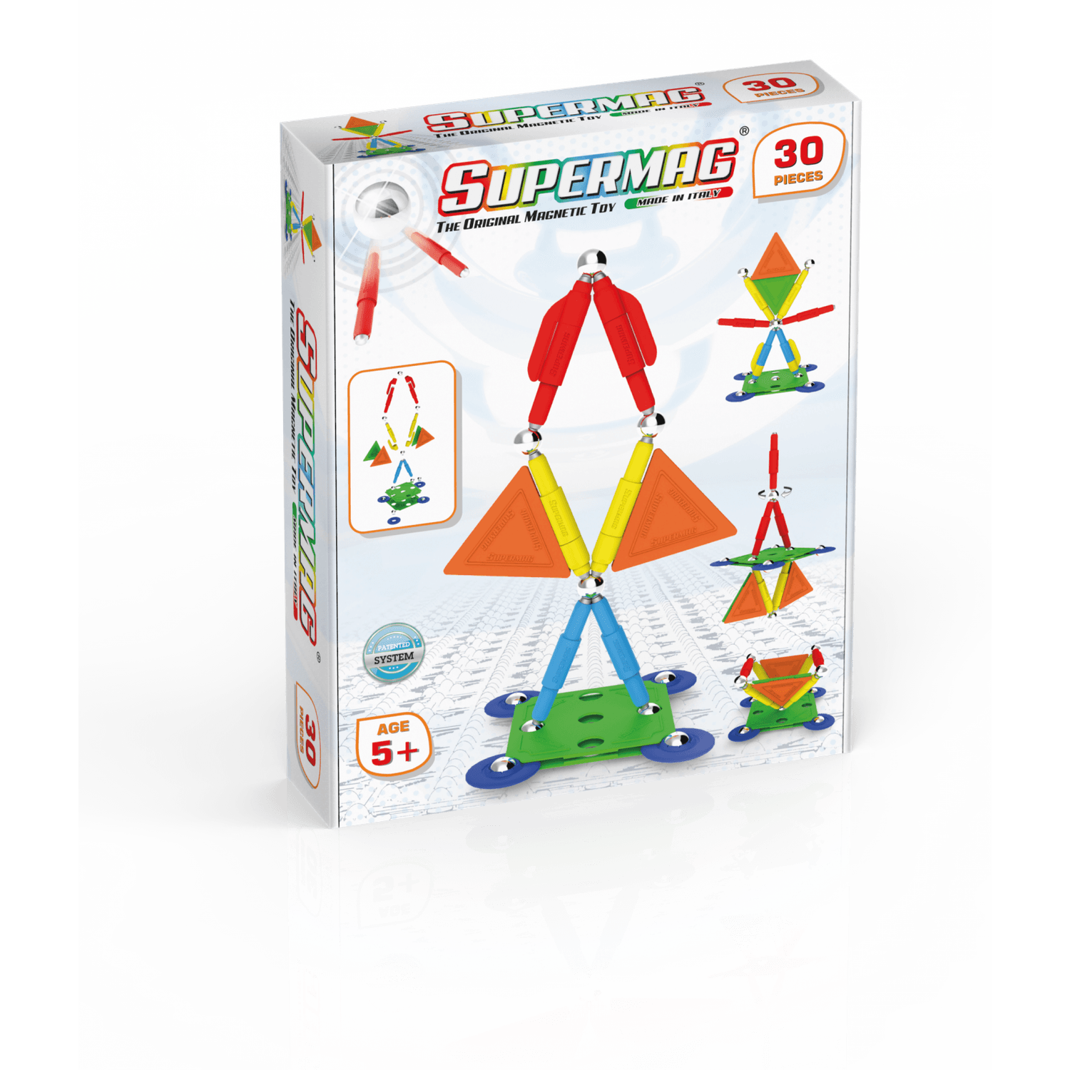Set de constructie magnetic Supermag Projects Multicolor, 30 piese fotografia produsului