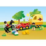LEGO DUPLO - Masina cu remorca pentru cai (10807), 15 piese fotografia produsului View 4 S