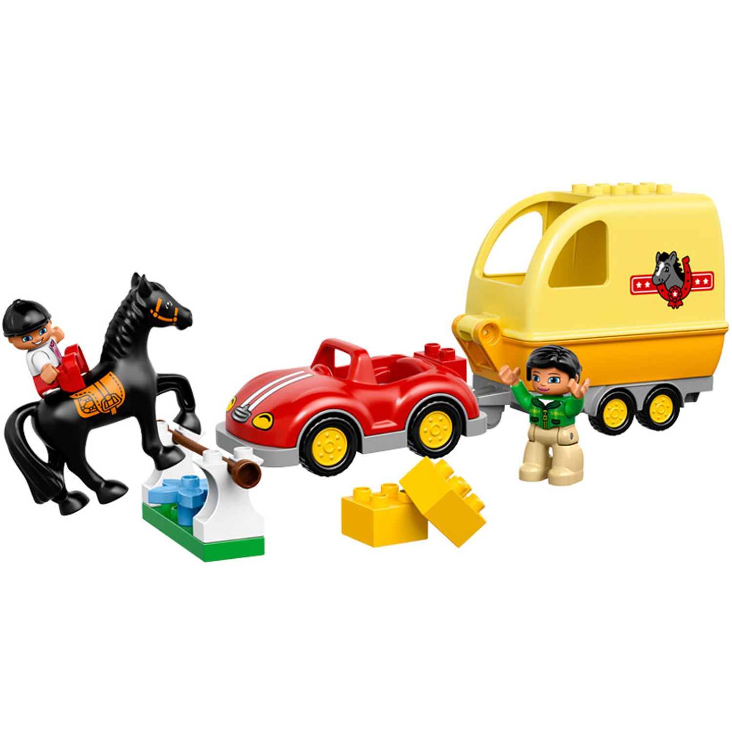LEGO DUPLO - Masina cu remorca pentru cai (10807), 15 piese fotografia produsului View 5 L