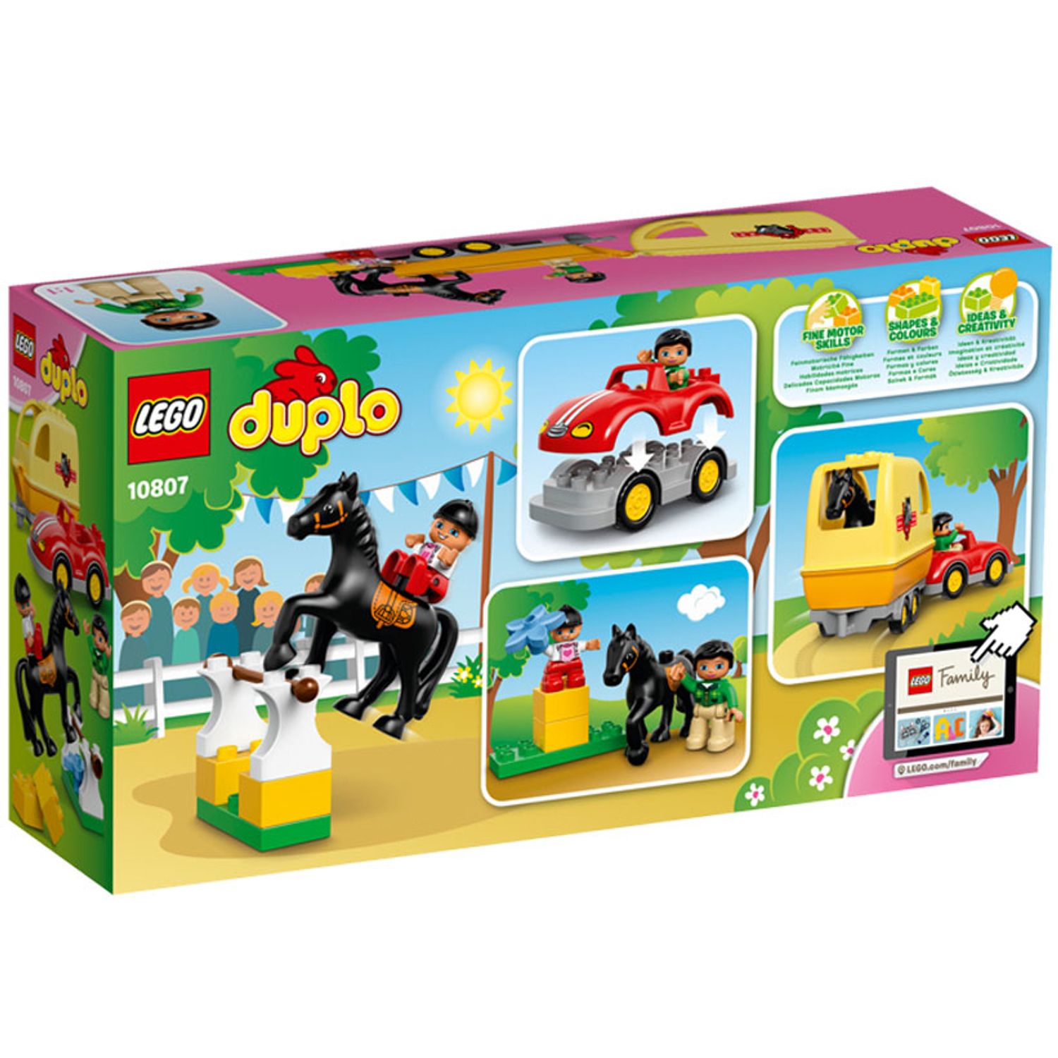 LEGO DUPLO - Masina cu remorca pentru cai (10807), 15 piese fotografia produsului View 2 L