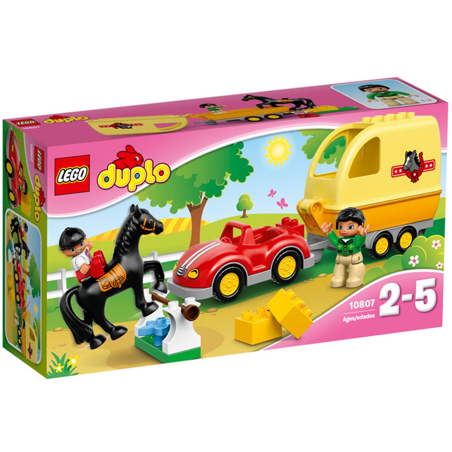 LEGO DUPLO - Masina cu remorca pentru cai (10807), 15 piese fotografia produsului
