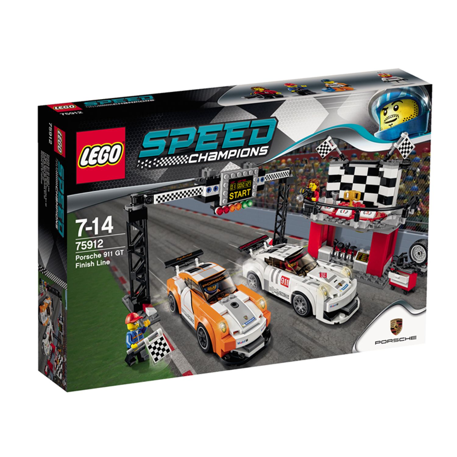 LEGO Speed Champions - Porsche 911 GT la linia de finis (75912), 551 piese fotografia produsului
