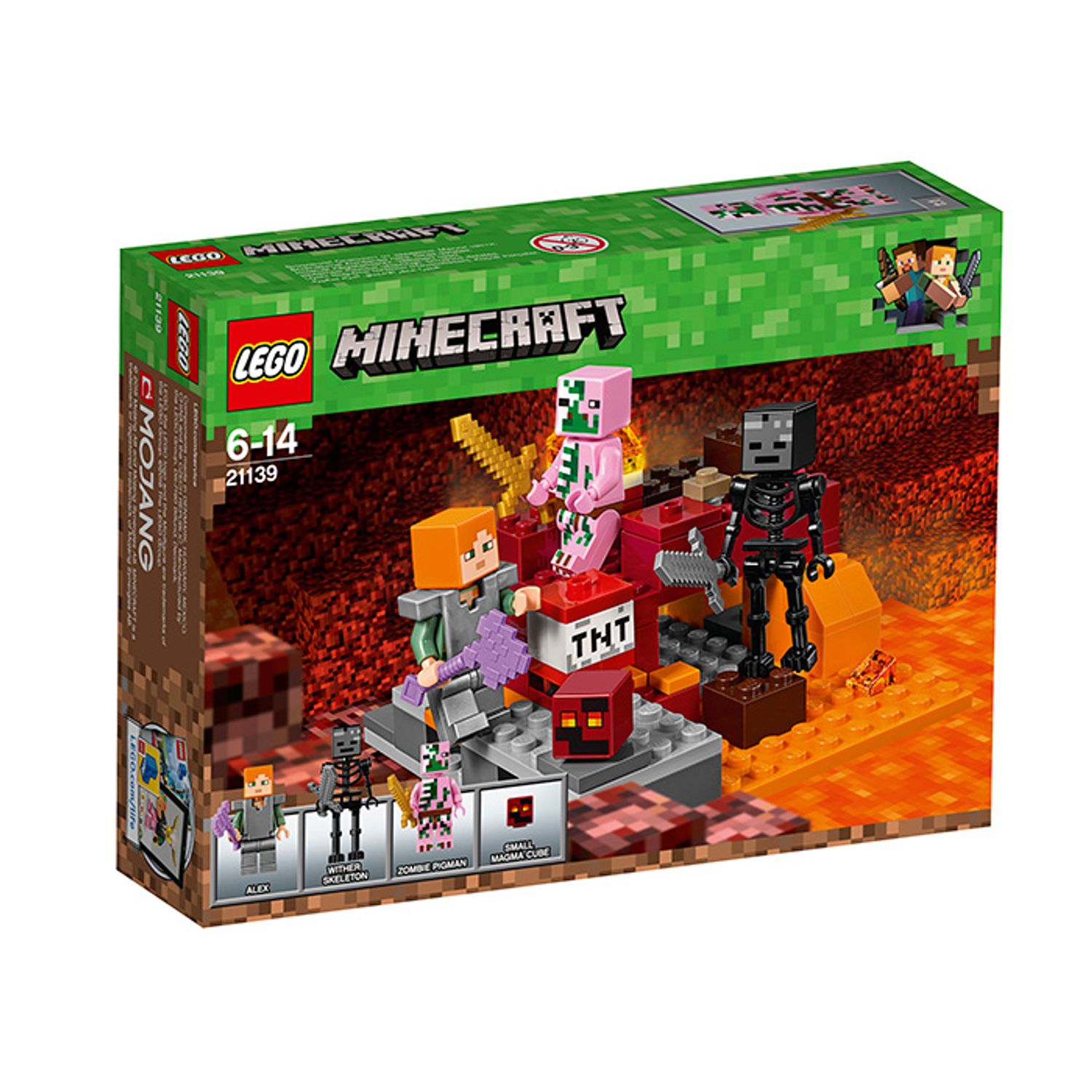 LEGO Minecraft - Lupta Nether (21139), 84 piese fotografia produsului