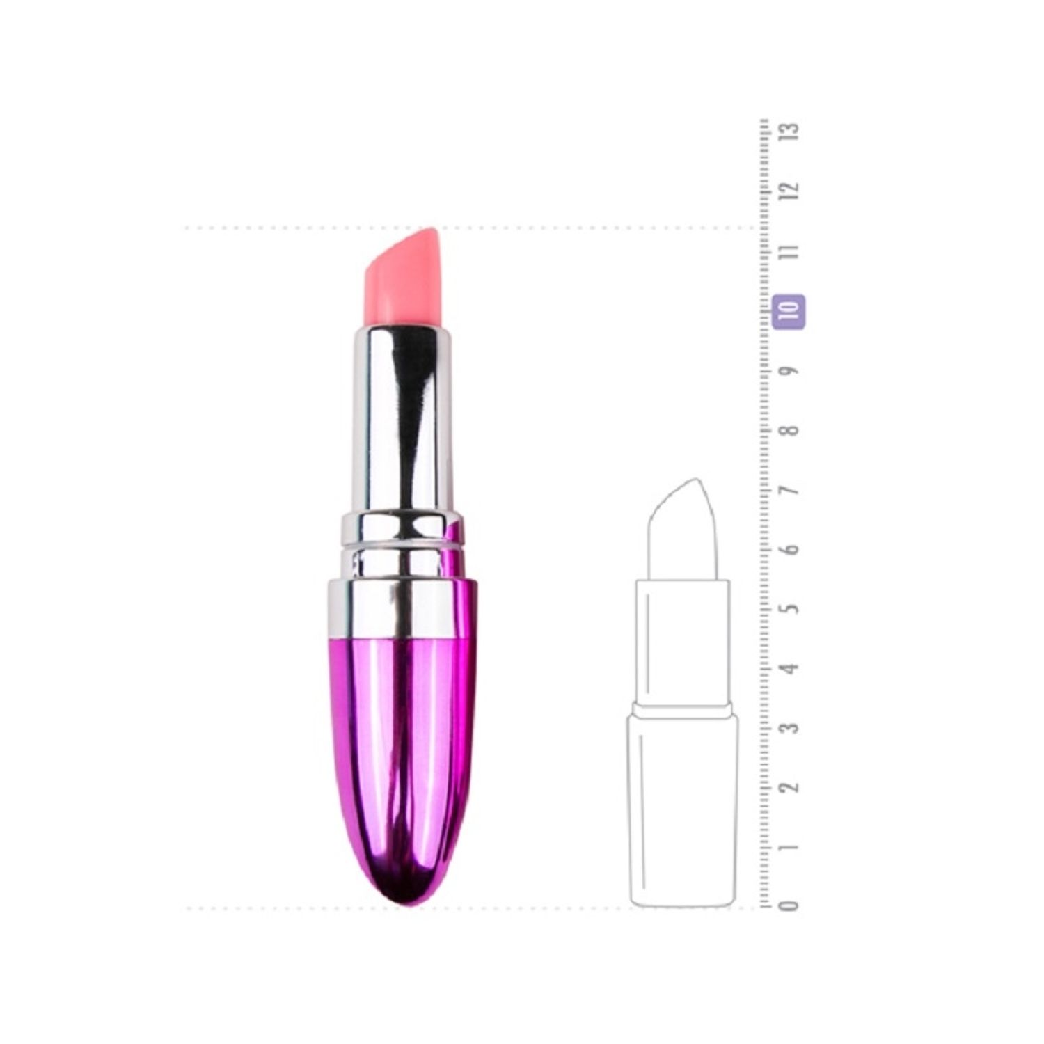 Vibrator in forma de ruj, violet metalic, Gonga&reg; fotografia produsului View 2 L