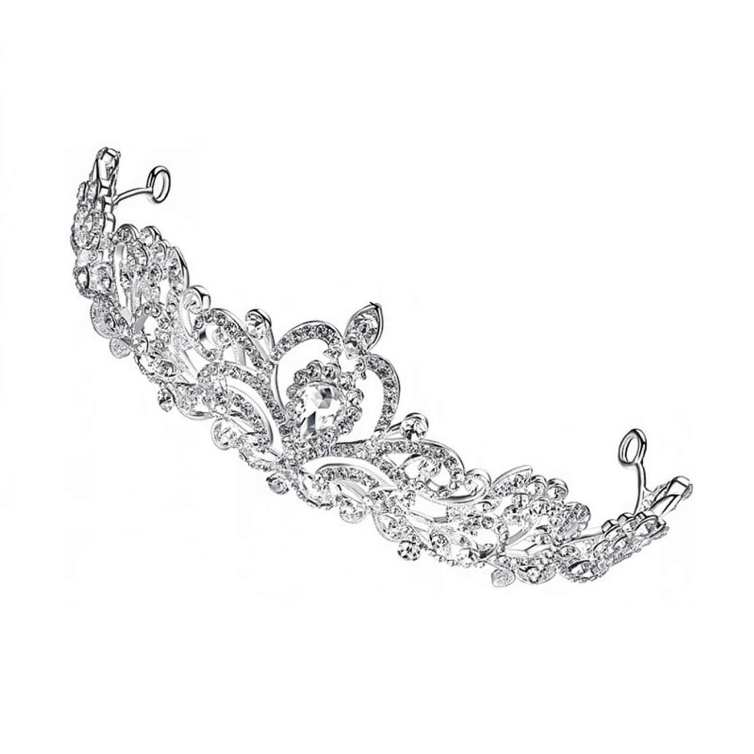 Diadema de nunta, Model printesa, Gonga&reg; Argintiu fotografia produsului