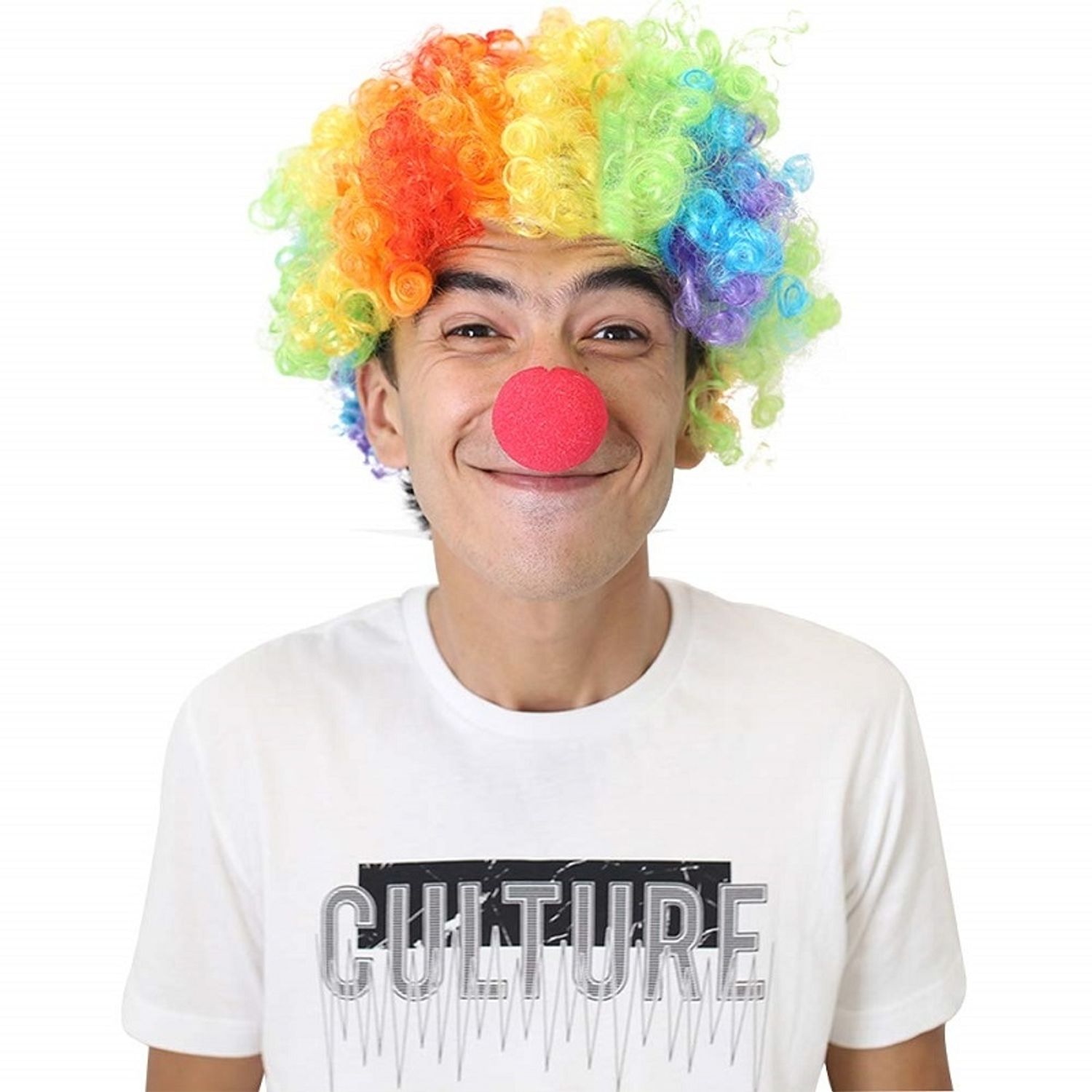 Set Peruca de Clown si nas, Gonga&reg; Multicolor fotografia produsului View 3 L