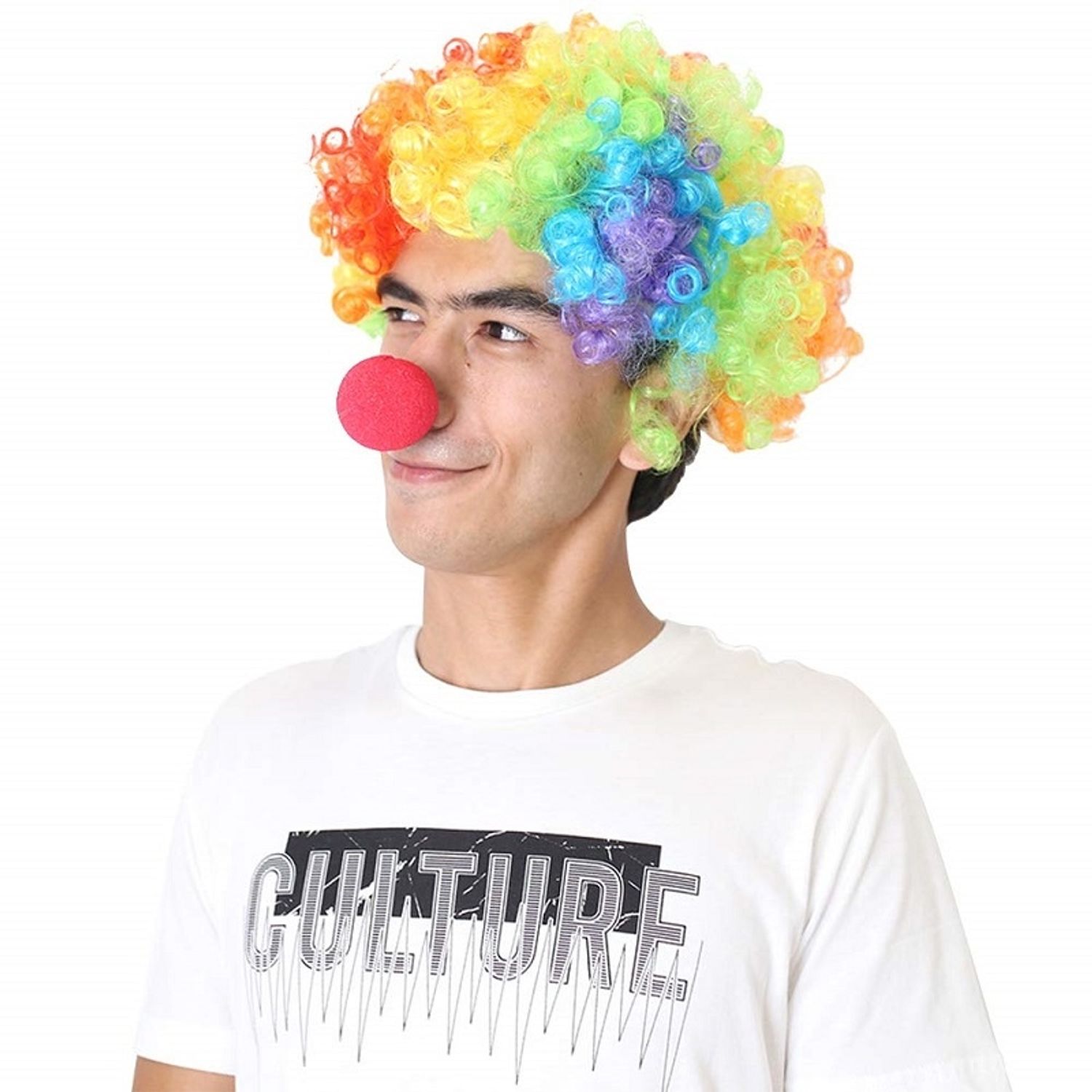 Set Peruca de Clown si nas, Gonga&reg; Multicolor fotografia produsului View 4 L