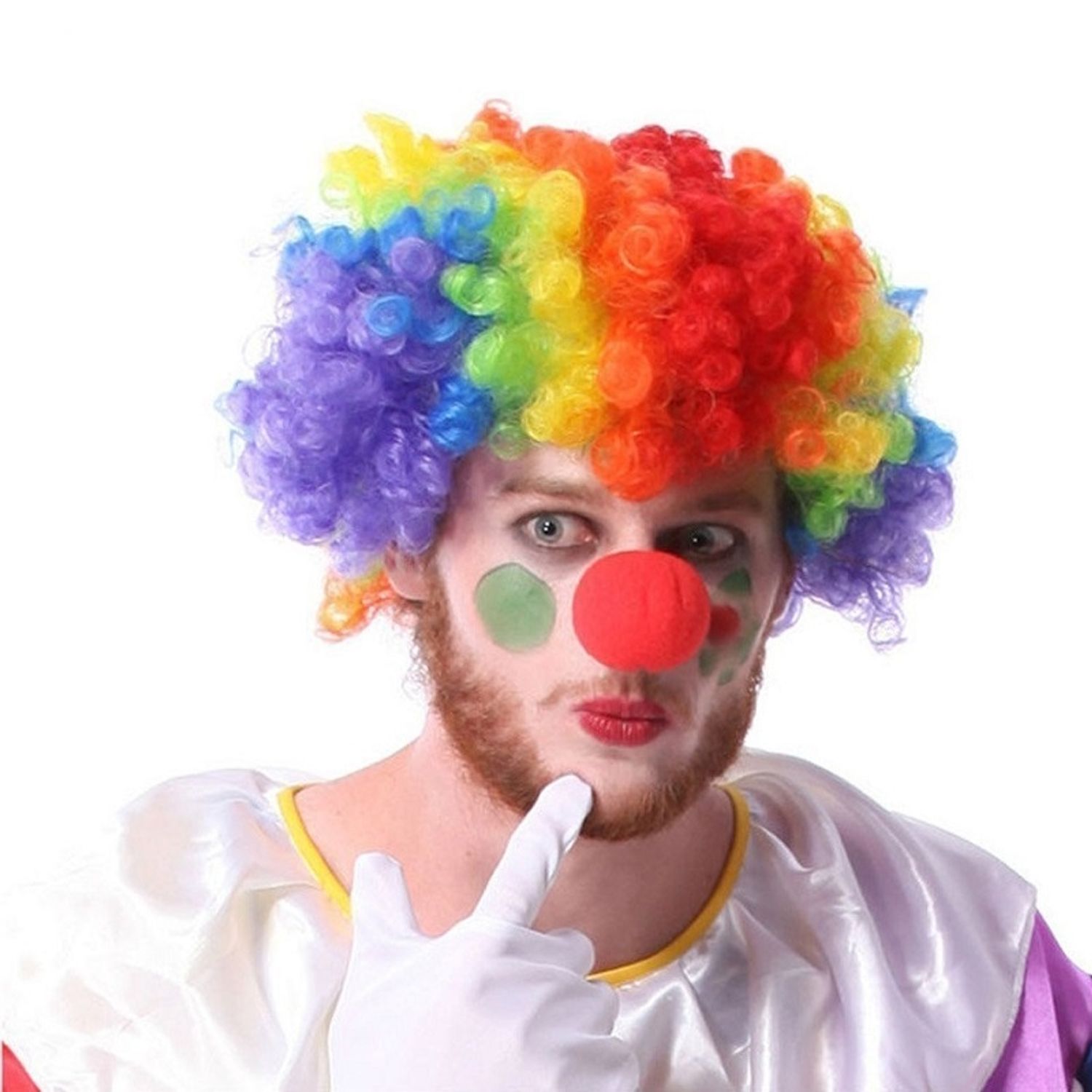 Set Peruca de Clown si nas, Gonga&reg; Multicolor fotografia produsului View 7 L