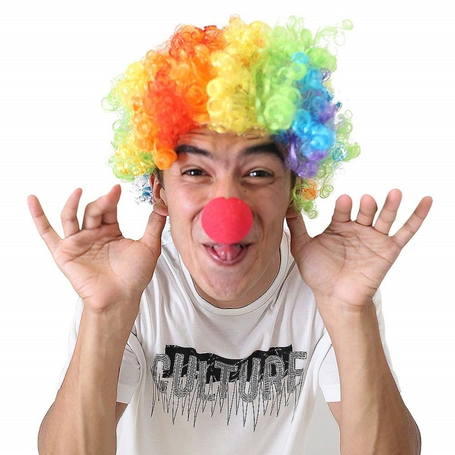 Set Peruca de Clown si nas, Gonga&reg; Multicolor fotografia produsului View 5 L