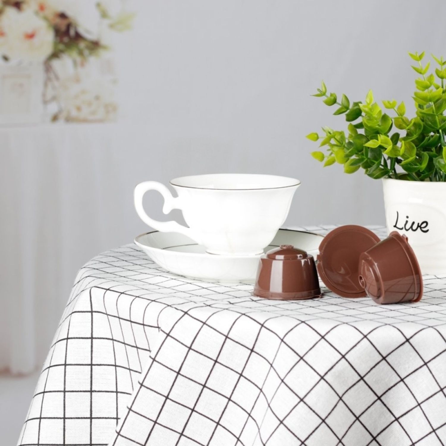 Set 5 capsule cafea compatibile Nescafe Dolce Gusto, reutilizabile Maro fotografia produsului View 6 L