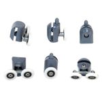 Set de 8 rotile pentru cabine de dus, din plastic dur, Gonga&reg; Gri fotografia produsului View 2 S