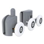 Set de 8 rotile pentru cabine de dus, din plastic dur, Gonga&reg; Gri fotografia produsului View 3 S