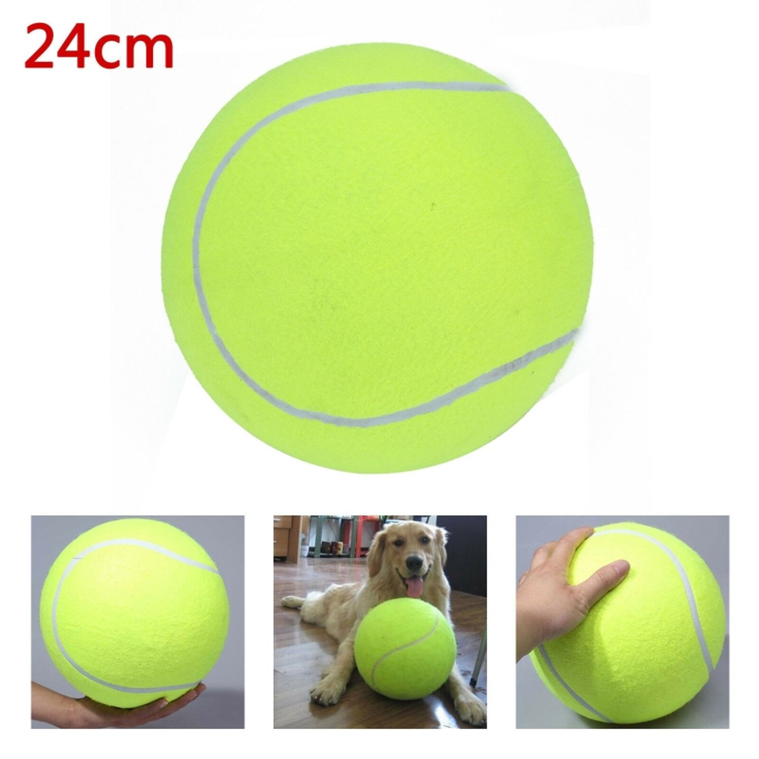 Minge de tenis gigant, 24cm, verde, Gonga&reg; fotografia produsului View 4 L
