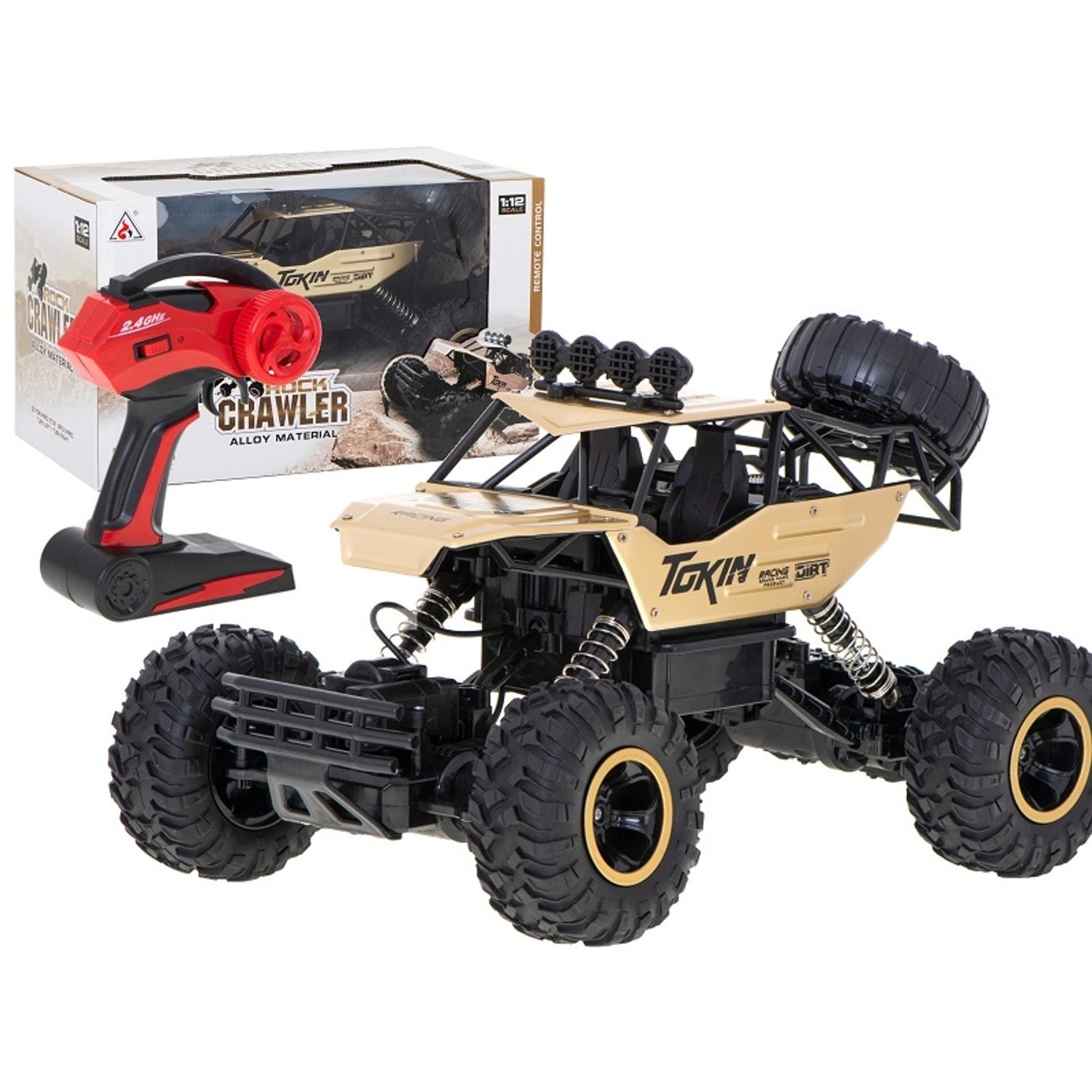 Masina de jucarie Rock Crawler, cu telecomanda, 4X4, Gonga® Auriu fotografia produsului View 3 L