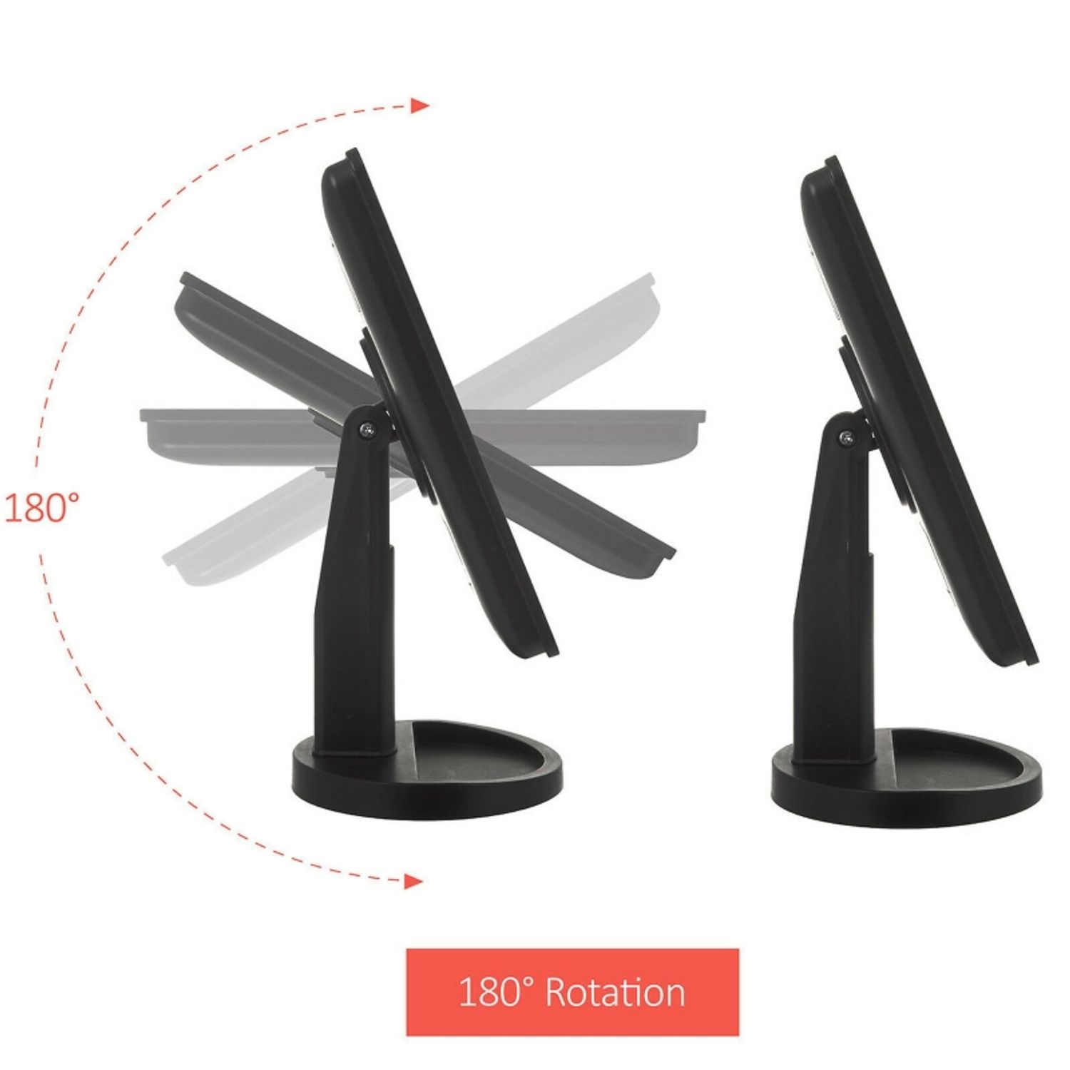 Oglinda cosmetica, Gonga&reg;, iluminare LED Negru fotografia produsului View 2 L