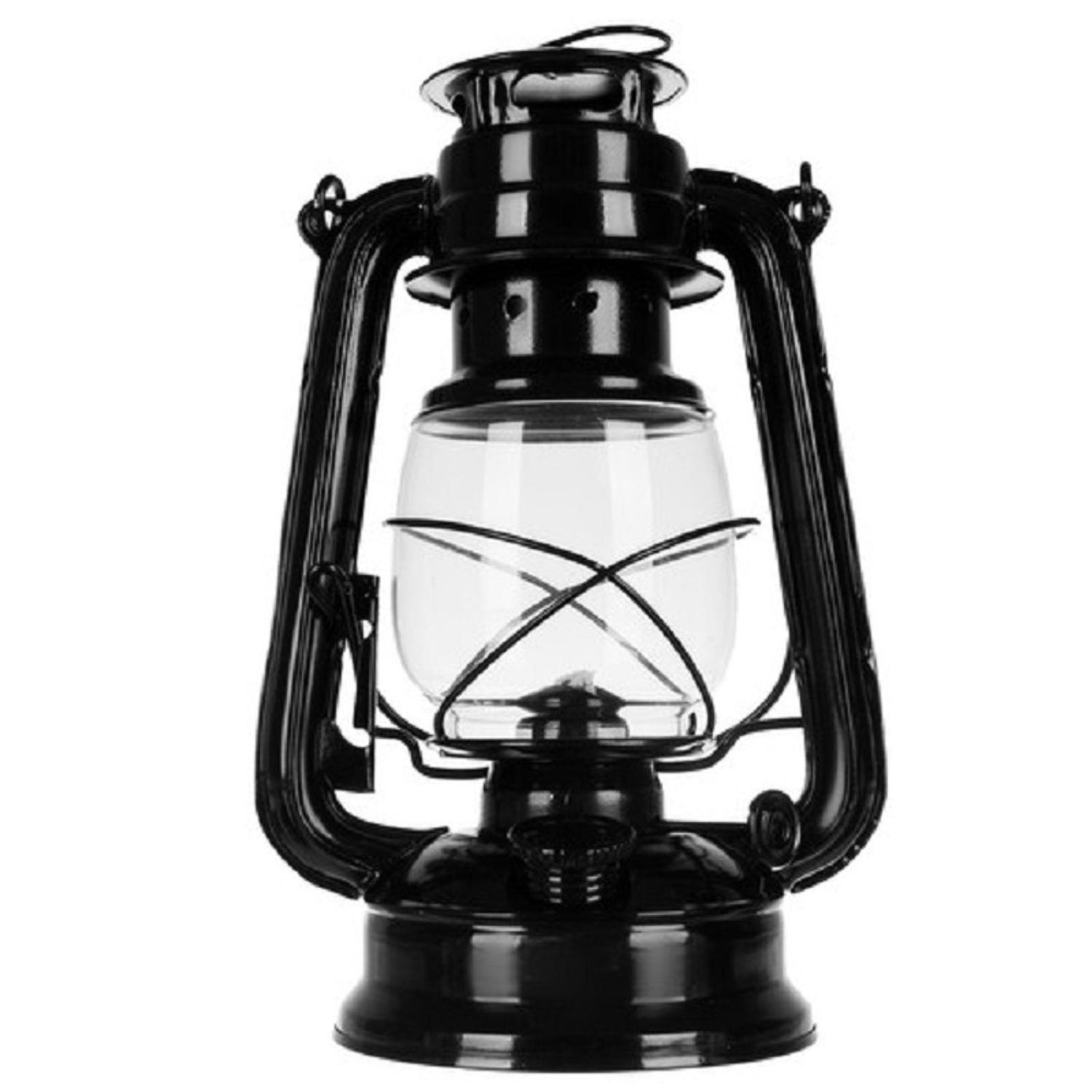 Felinar Retro cu fitil, 23 cm, Gonga&reg; Negru fotografia produsului