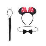 Costum soricel, bentita, papion si codita, Gonga&reg; Negru/Rosu fotografia produsului