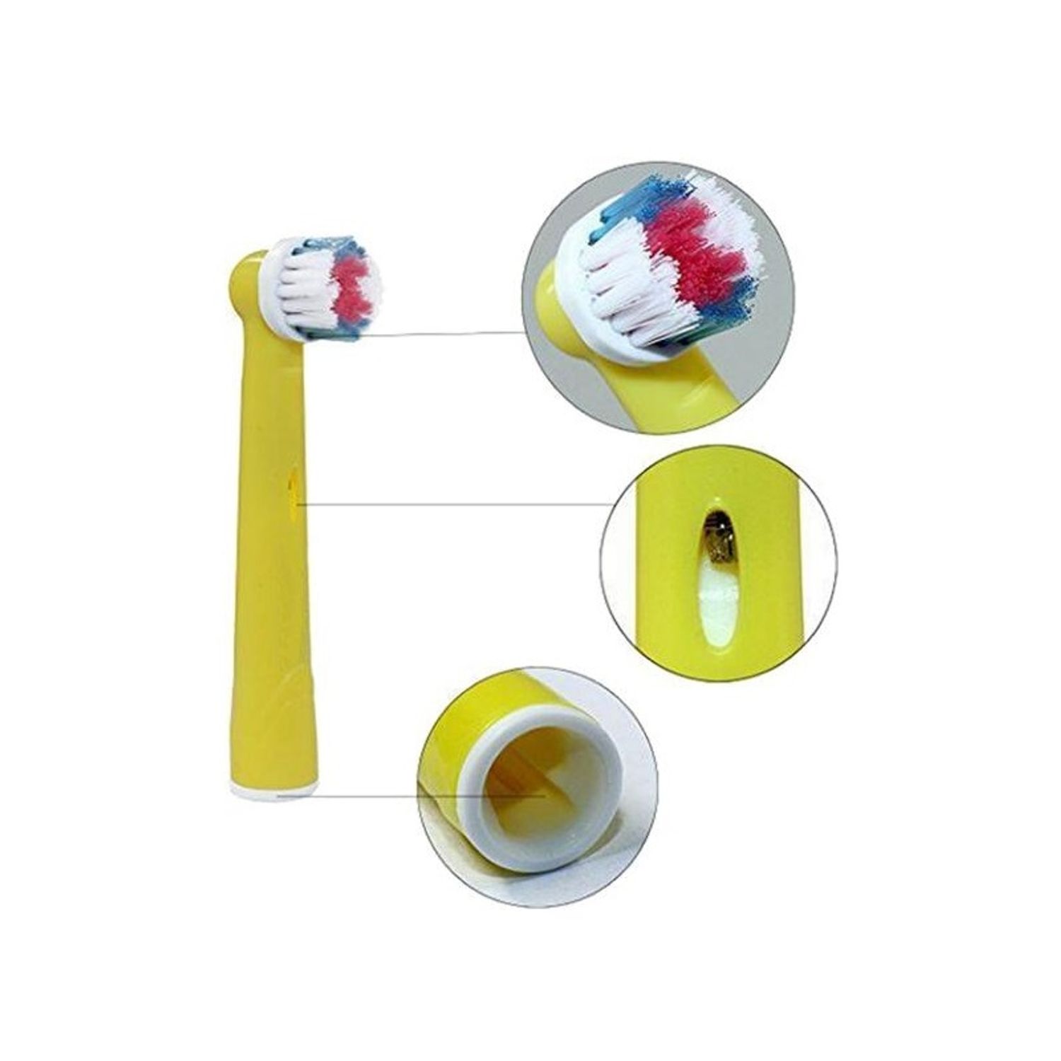 Set 4 periute, compatibile Oral-B EB-17A, multicolor Multicolor fotografia produsului View 3 L