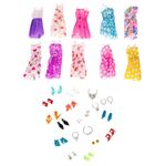 Set de haine pentru papusi cu accesorii, 43 de elemente, Gonga&reg; Multicolor fotografia produsului