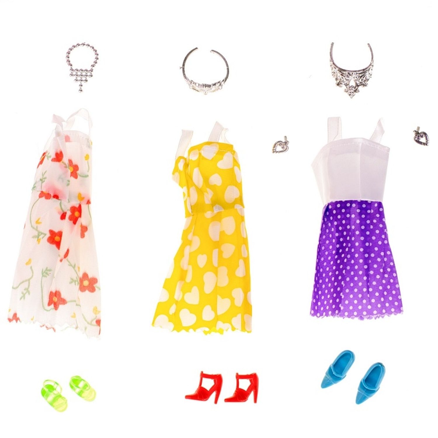 Set de haine pentru papusi cu accesorii, 43 de elemente, Gonga&reg; Multicolor fotografia produsului View 4 L