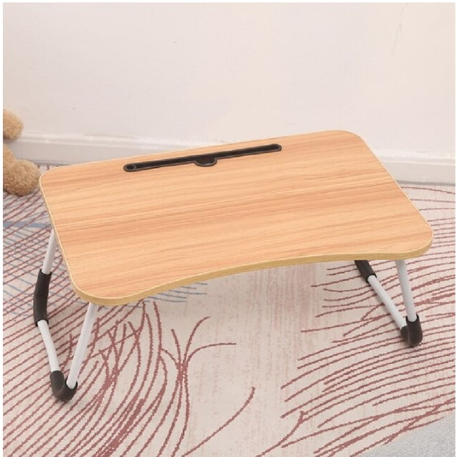 Masuta pliabila tip suport pentru laptop, 60x40x28 cm Crem fotografia produsului View 4 L