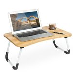 Masuta pliabila tip suport pentru laptop, 60x40x28 cm Crem fotografia produsului View 5 S