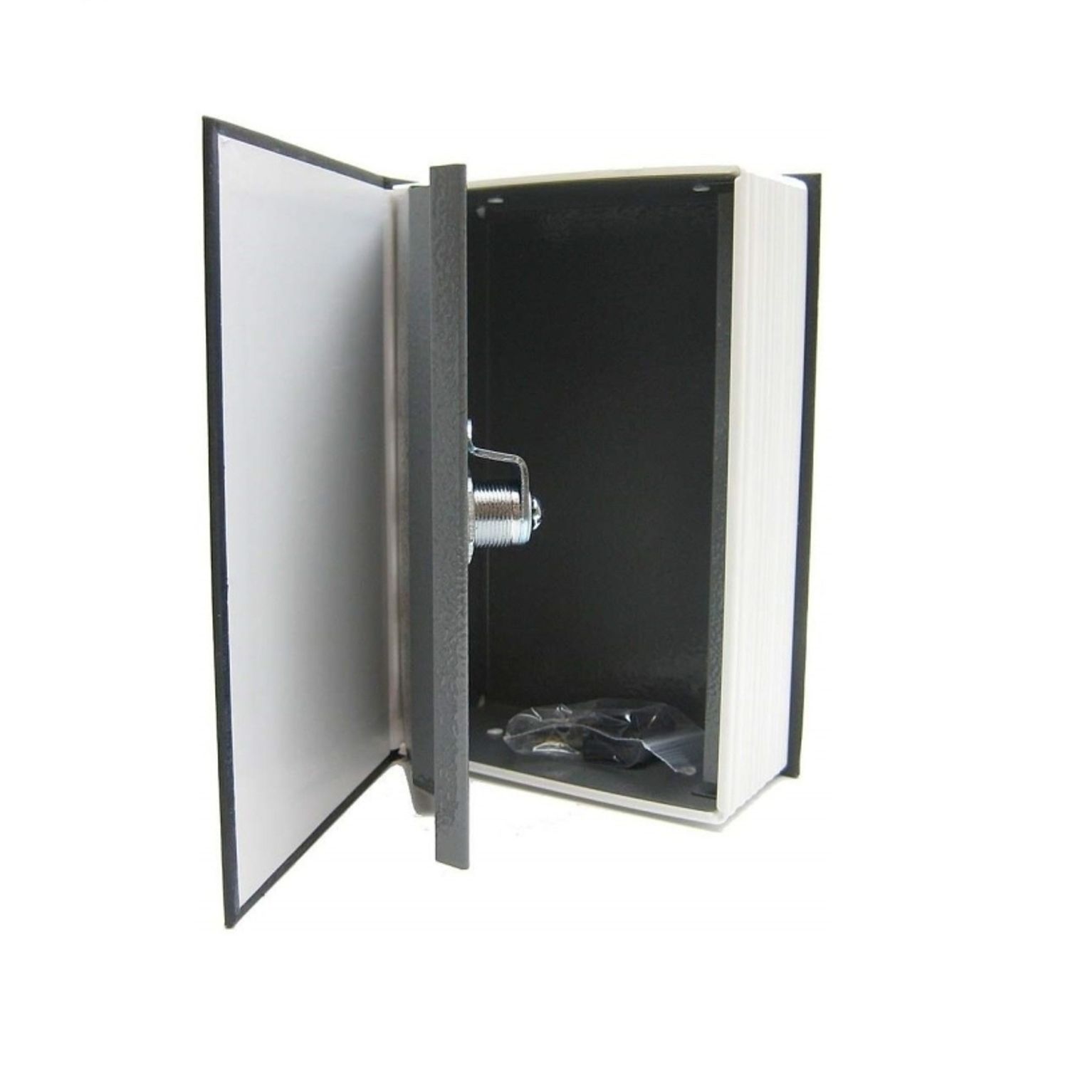 Seif in forma de carte, metalic, Gonga&reg; Negru 18 cm fotografia produsului View 4 L