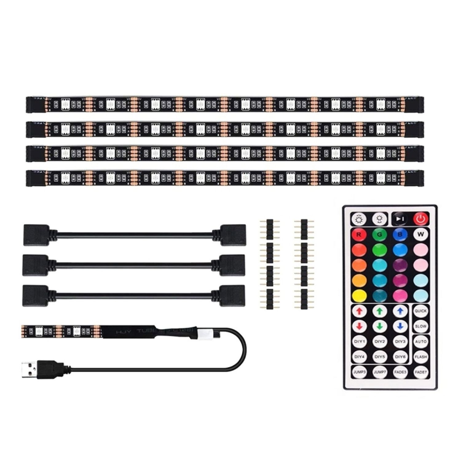 Banda LED RGB pentru spatele televizorului, 4x50cm, Gonga&reg; Multicolor fotografia produsului View 6 L