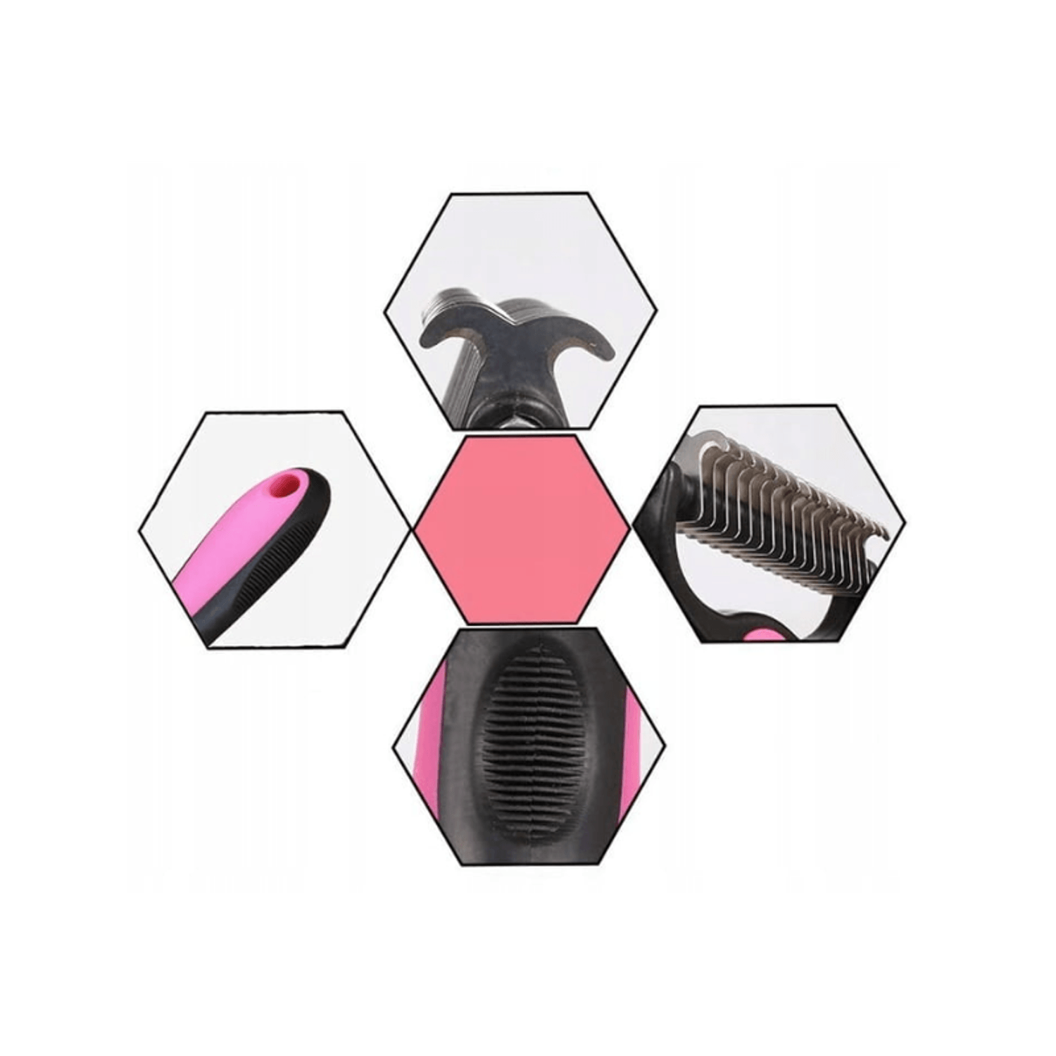 Trimmer cu pieptene pentru perierea parului, Gonga&reg; Roz fotografia produsului View 6 L