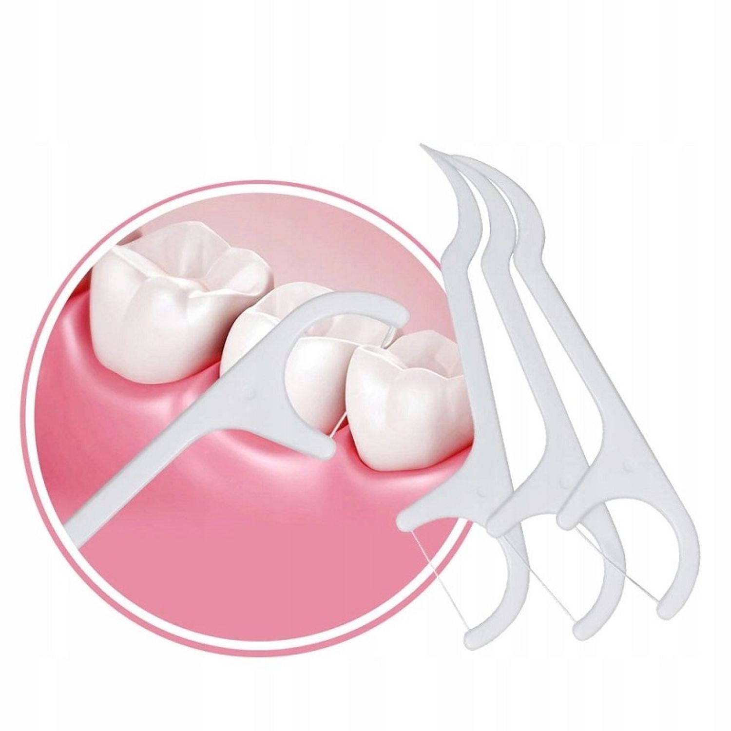 Ata dentara, 50 buc, Gonga&reg; Alb fotografia produsului View 2 L