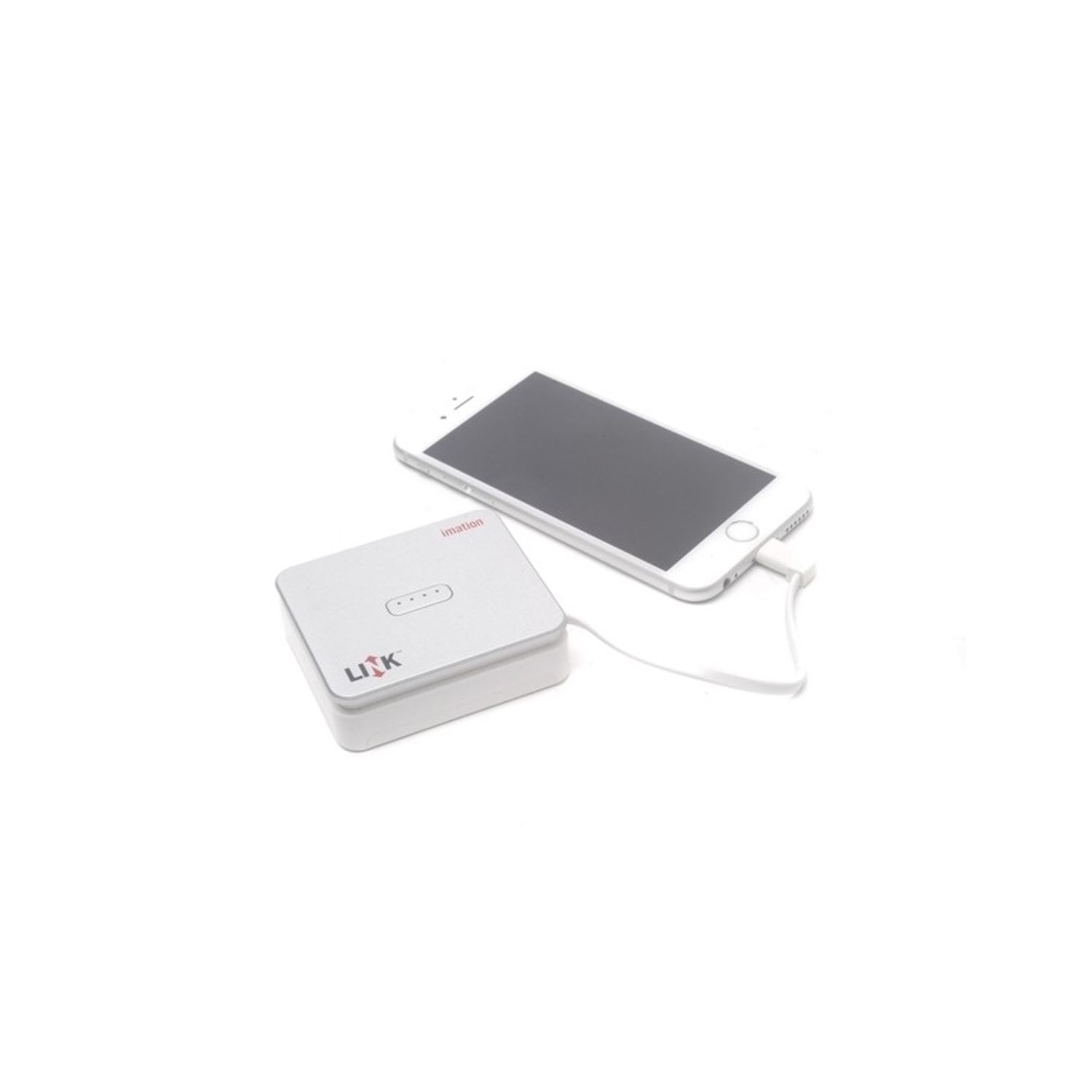 Acumulator extern cu spatiu de stocare 32Gb, 3000mAh, Imation Argintiu fotografia produsului View 5 L