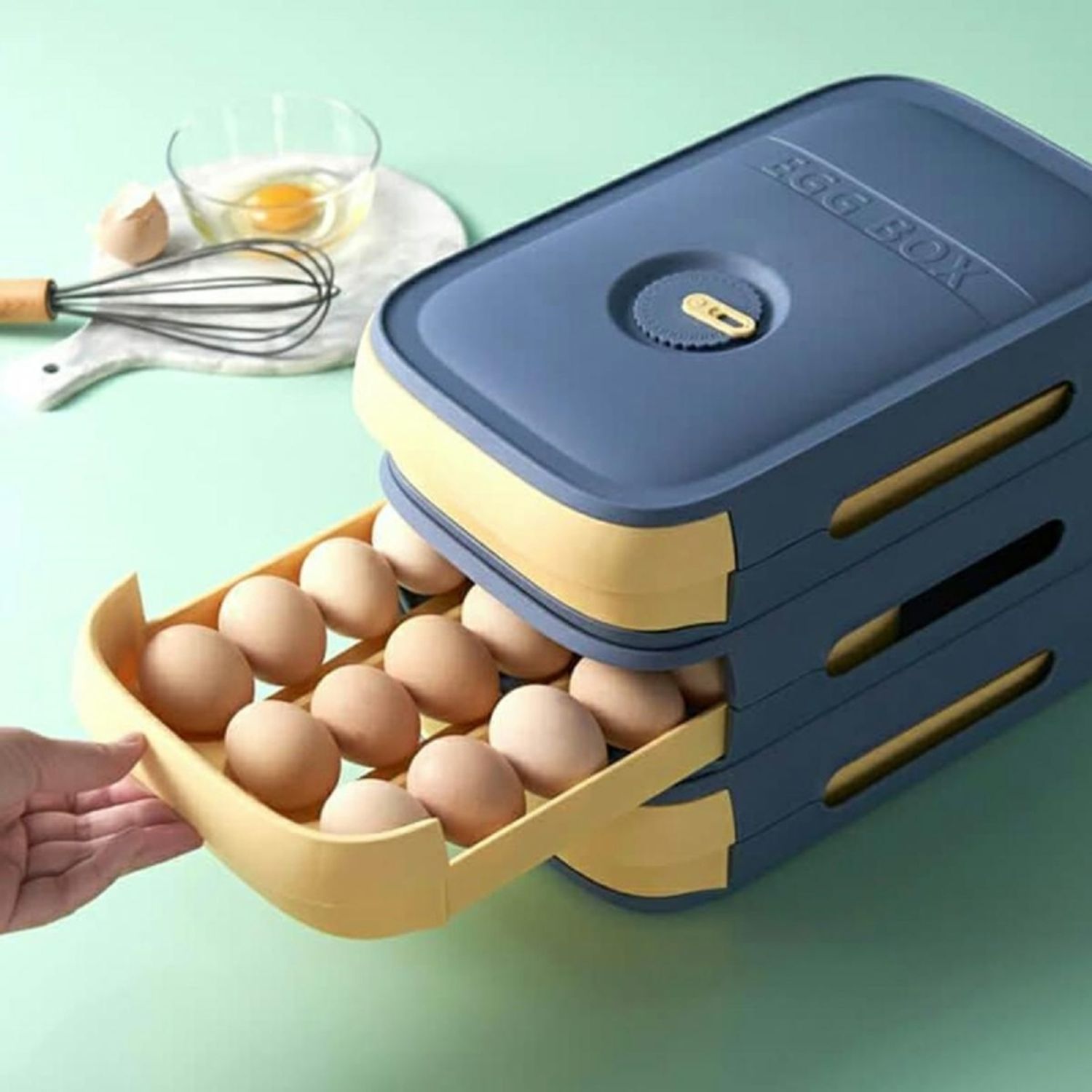 Recipient pentru depozitarea oualelor, capacitate 18 bucati, Gonga&reg; Multicolor fotografia produsului View 4 L